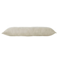 Beige rectangular pillow on a white background