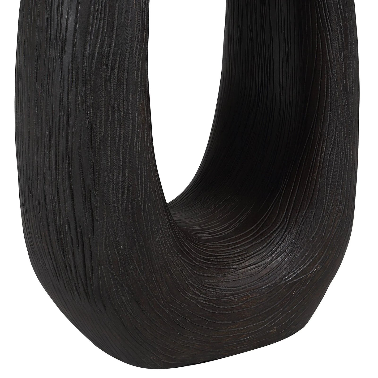 A Becky Floor Lamp with a white shade and a brown twisted base.