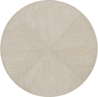 Round nightstand with three drawers on a white background