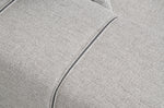 A gray modular sectional sofa