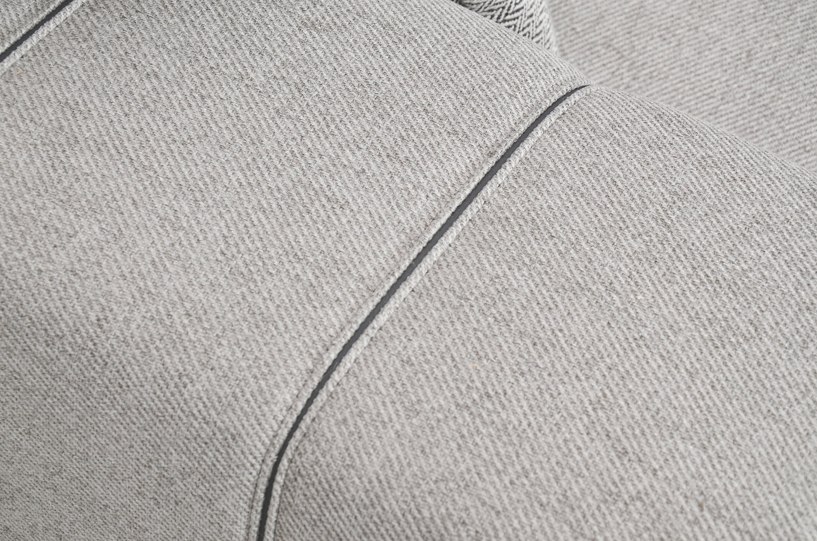 A gray modular sectional sofa