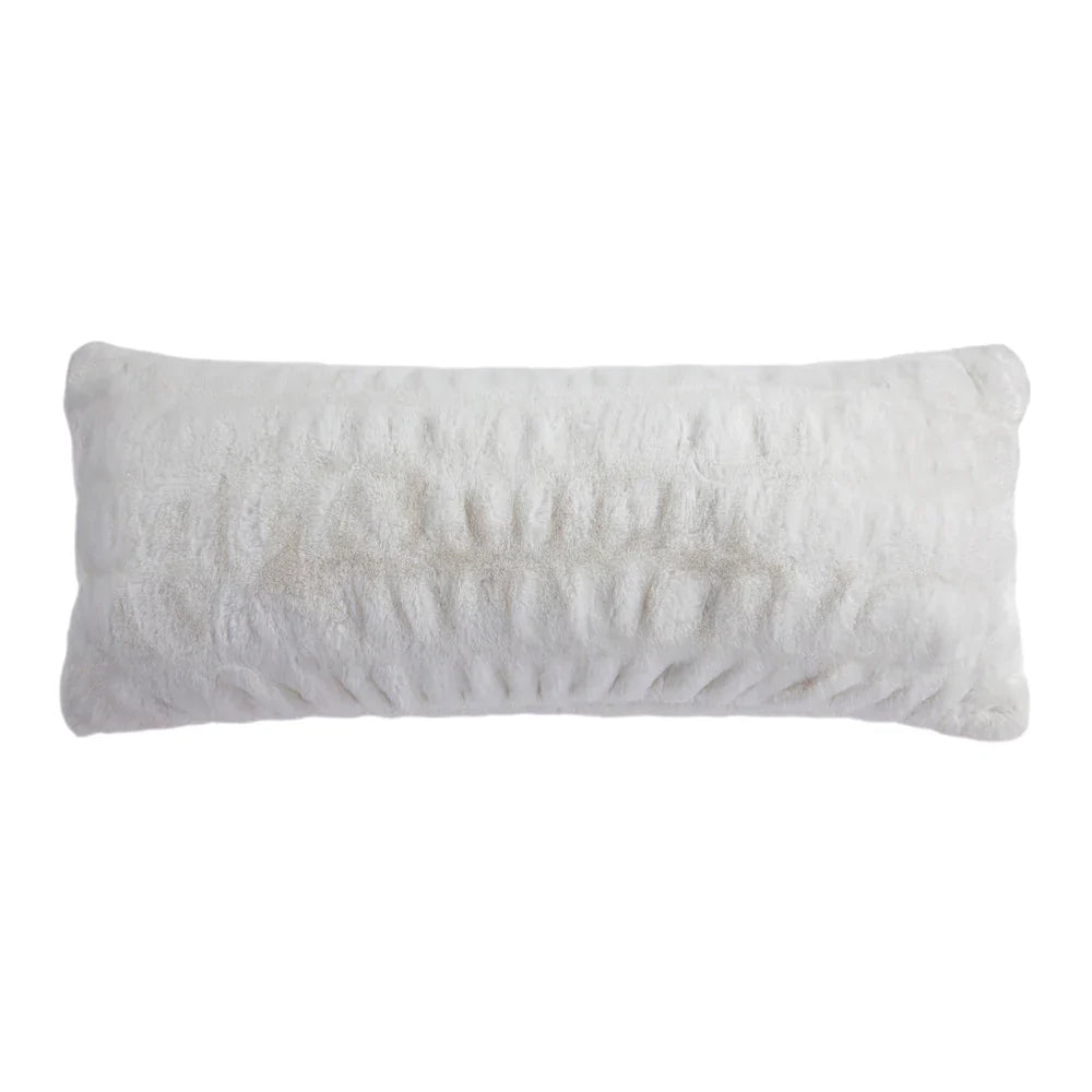 Rectangular white pillow on a white background
