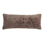 Brown textured rectangular pillow on a white background