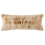 Beige textured rectangular pillow on a white background