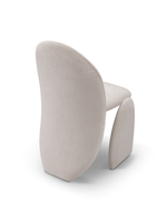 Modern chair with a curved design on a white background