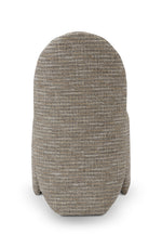 Textured gray stool on a white background