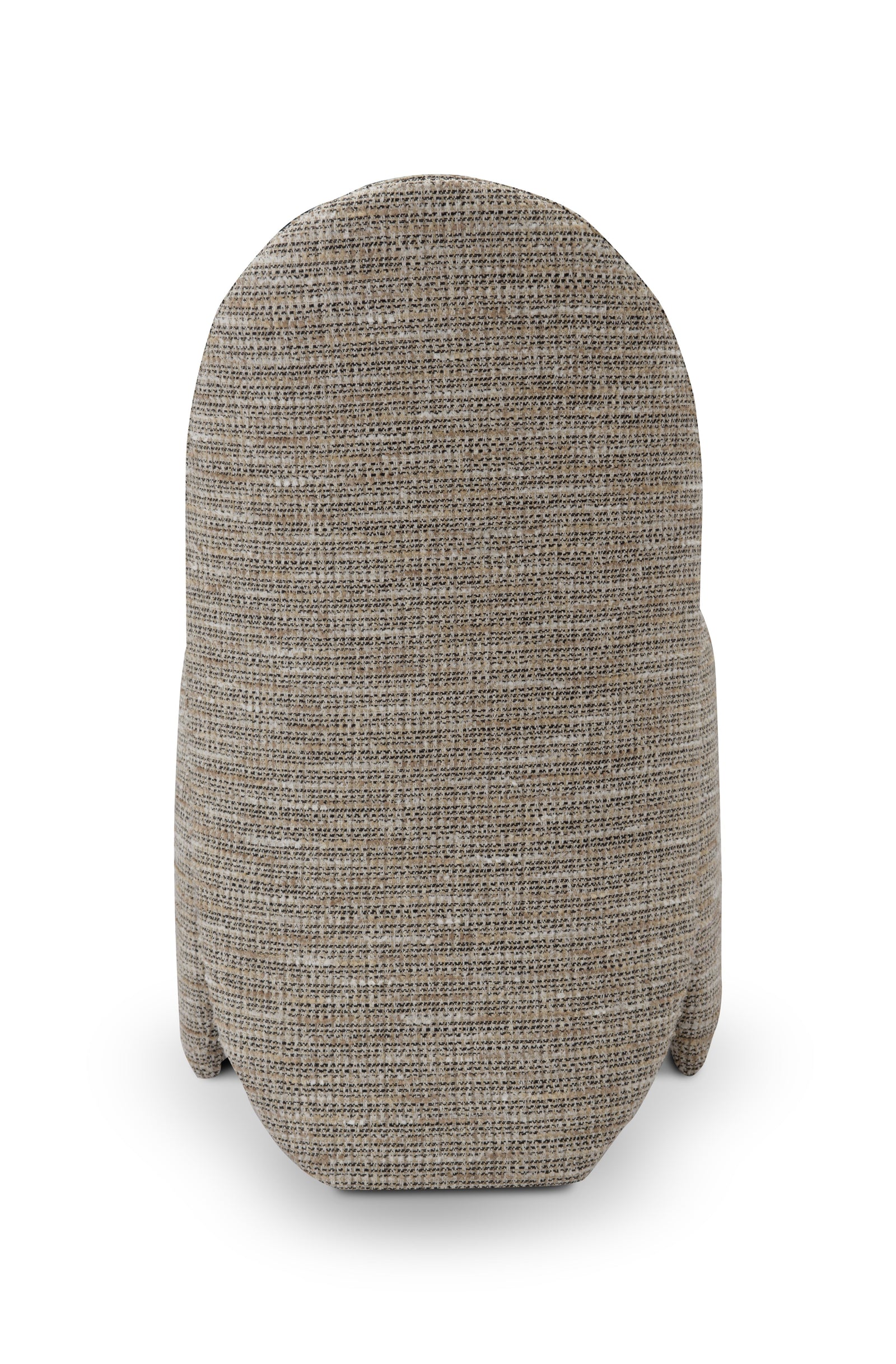 Textured gray stool on a white background