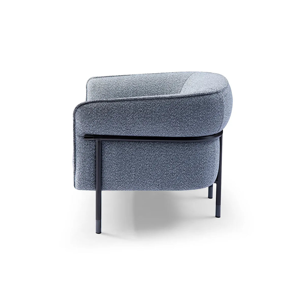 Blue armchair on a white background