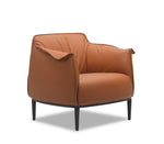 Brown armchair on a white background