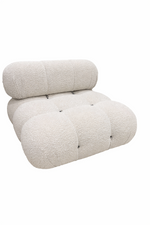 White textured armchair on a white background