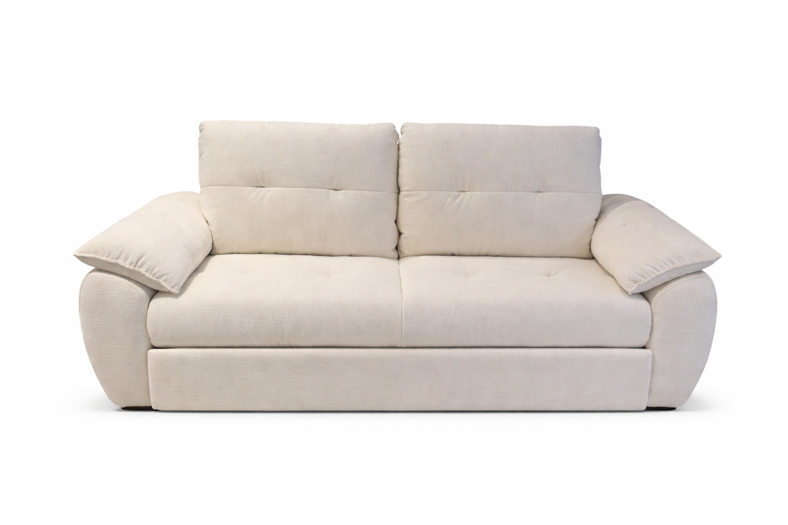 Beige sofa on a white background