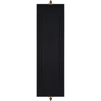 Black rectangular object with a textured surface on a white background