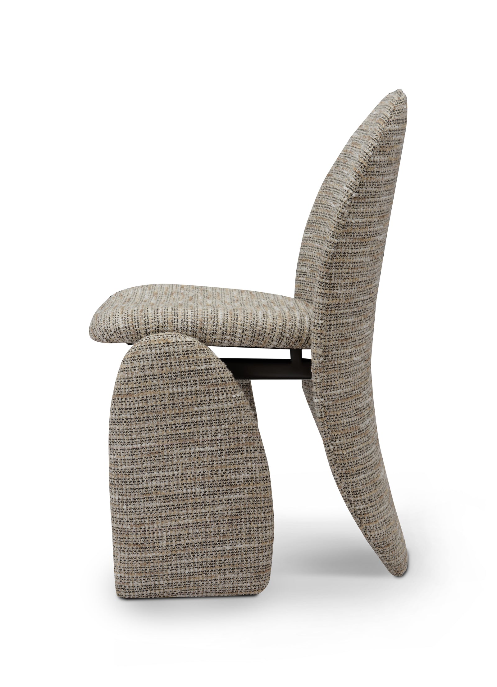 Modern chair with a textured design on a white background