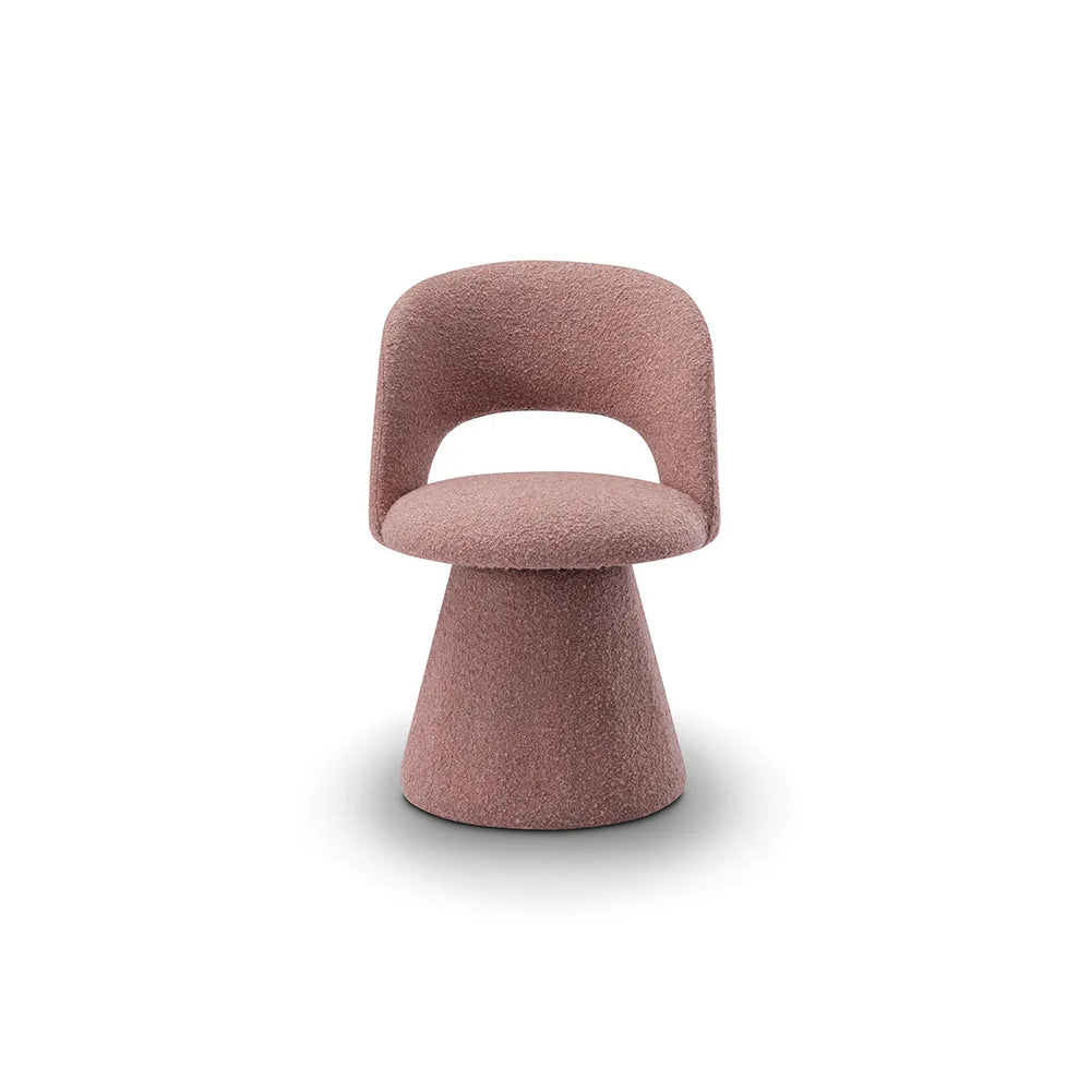 Pink chair on a white background