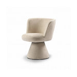 Beige chair with a unique design on a white background