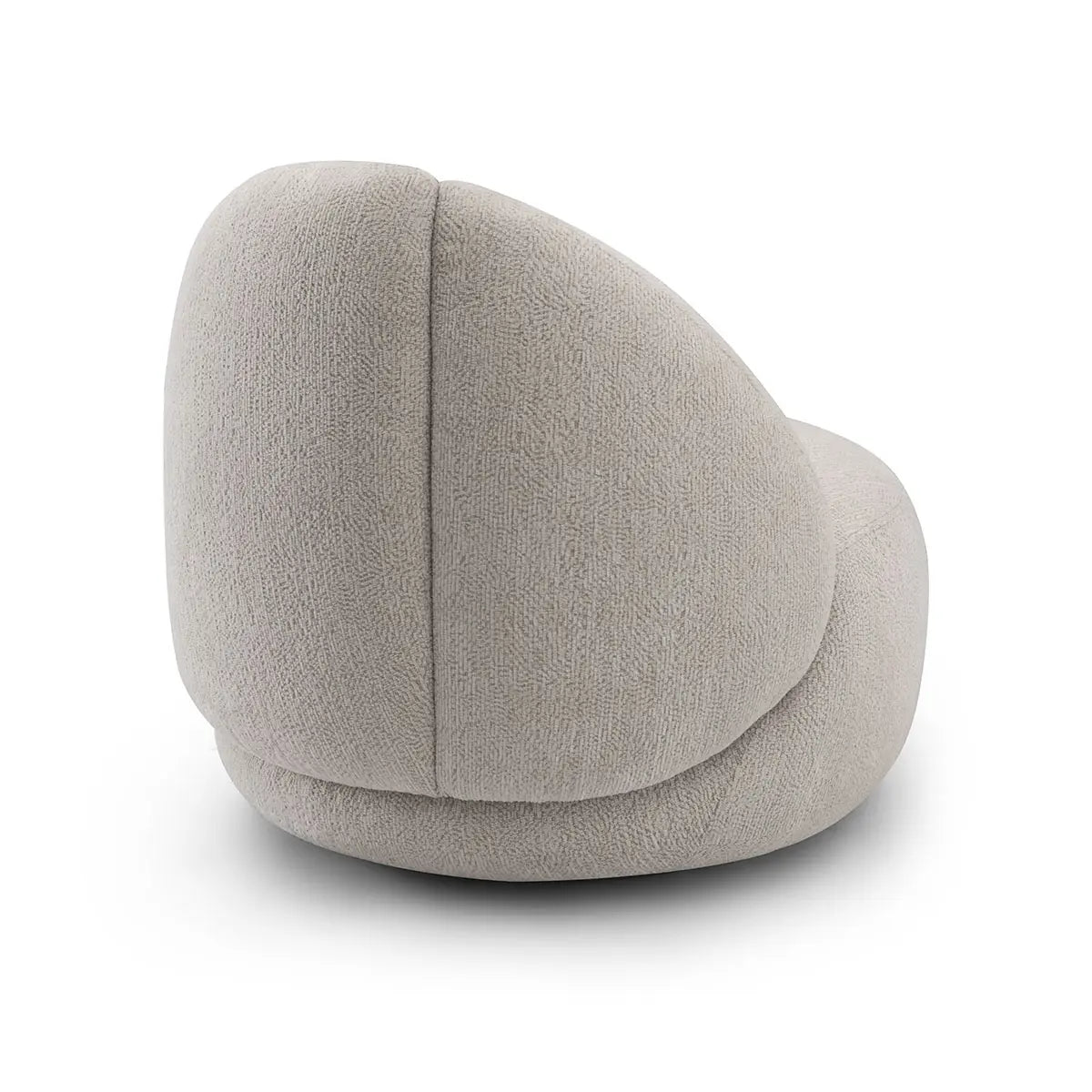 Modern beige chair with a unique design on a white background