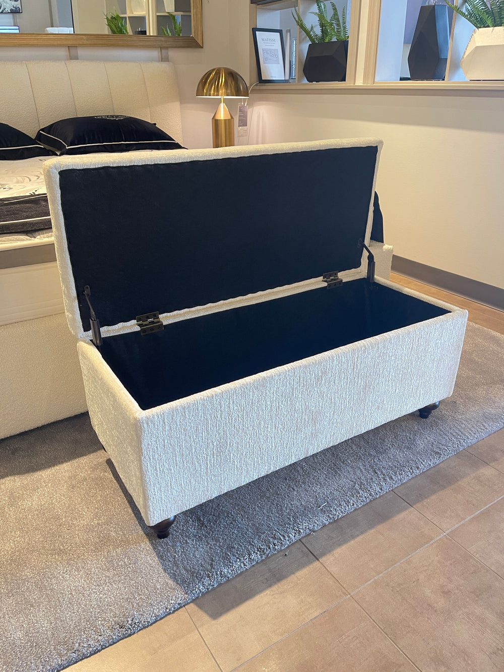 Elisa Storage Ottoman open