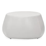 White ottoman on a white background