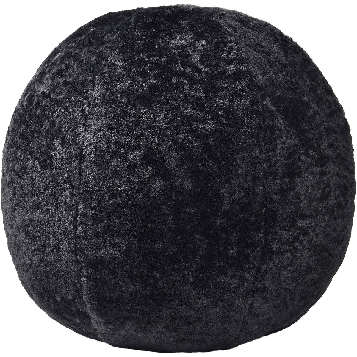 Black textured ball on a white background