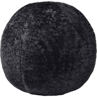 Black textured ball on a white background