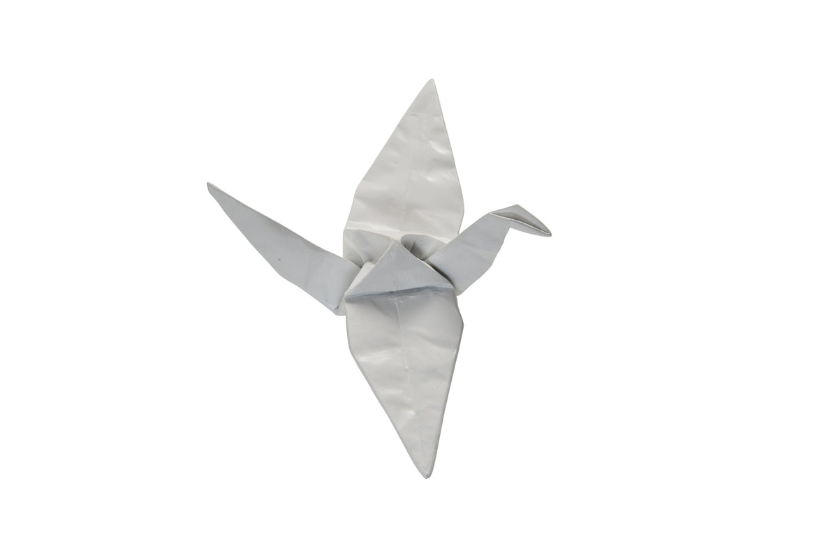 A sculptural silhouette of a bird