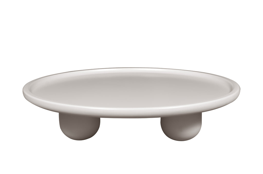 White ceramic soap dish on a white background