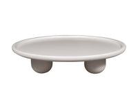 White ceramic soap dish on a white background