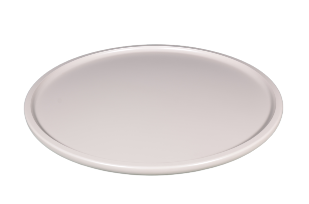 White ceramic plate on a white background