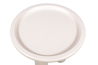 White ceramic plate on a white background