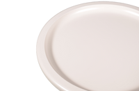 Beige ceramic plate on a white background
