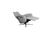 Gray recliner chair on a white background
