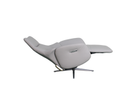 Gray recliner chair on a white background