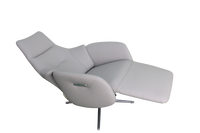 Gray recliner chair on a white background