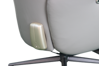 Gray recliner chair on a white background