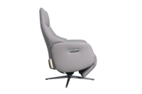 Gray recliner chair on a white background