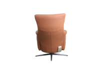 a orange modern design office chair in tan leather