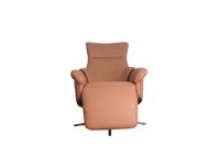 a orange modern design office chair in tan leather
