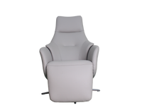 Gray recliner chair on a white background