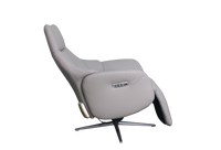 Gray recliner chair on a white background