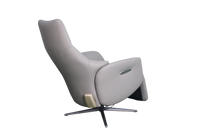 Gray recliner chair on a white background