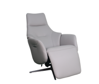 Gray recliner chair on a white background