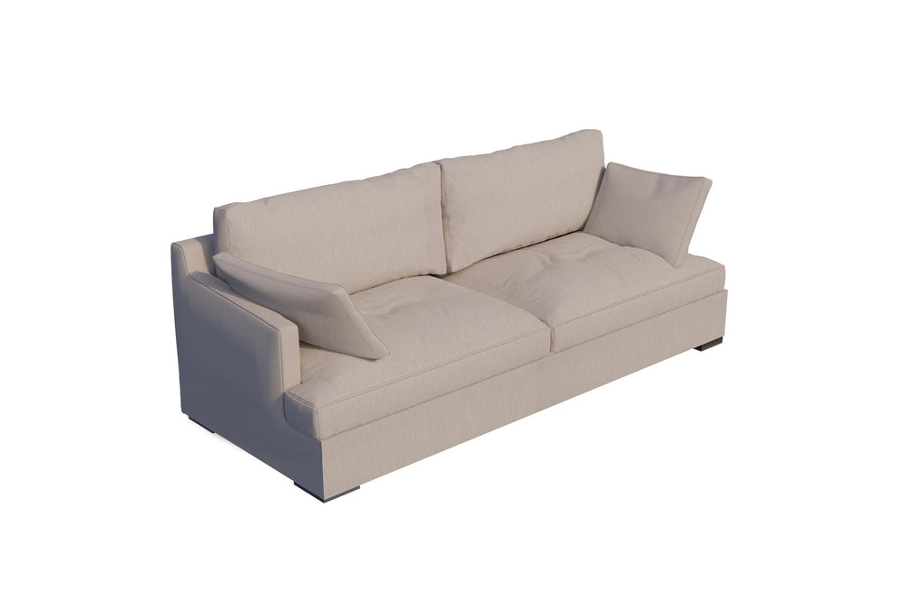 Beige sofa on a white background
