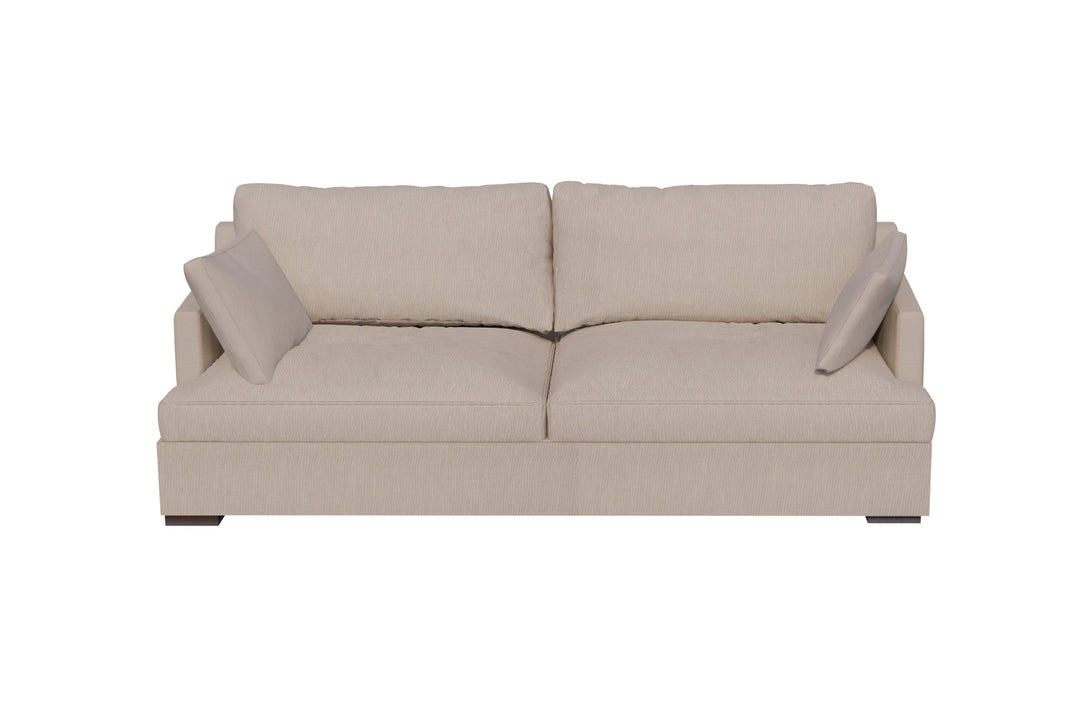 Beige sofa on a white background