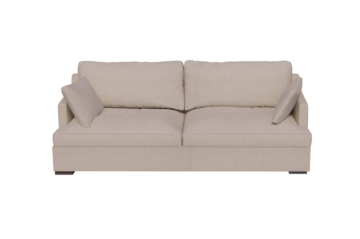 Beige sofa on a white background