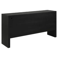 Black rectangular object on a white background