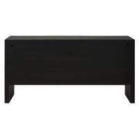 Black rectangular object on a white background