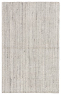 An ivory and gray area rug with a handwoven texture.