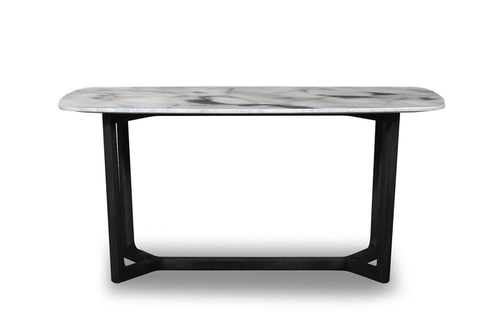 Table base with marble top on a white background