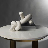 White marble knot sculpture 