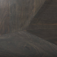Modern dark wood sideboard with geometric design 